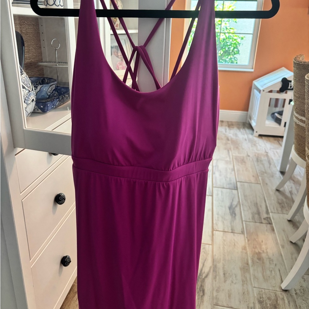 Soma XL strappy back raspberry dress